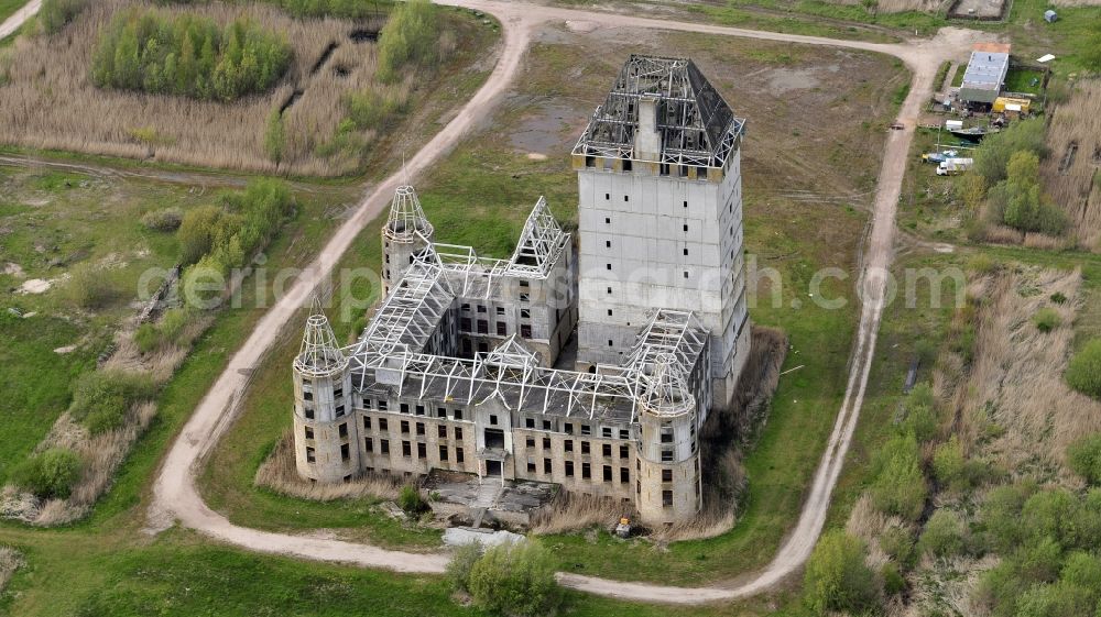 Almere from the bird's eye view: Castle ruins in Almere in Flevoland, Netherlands