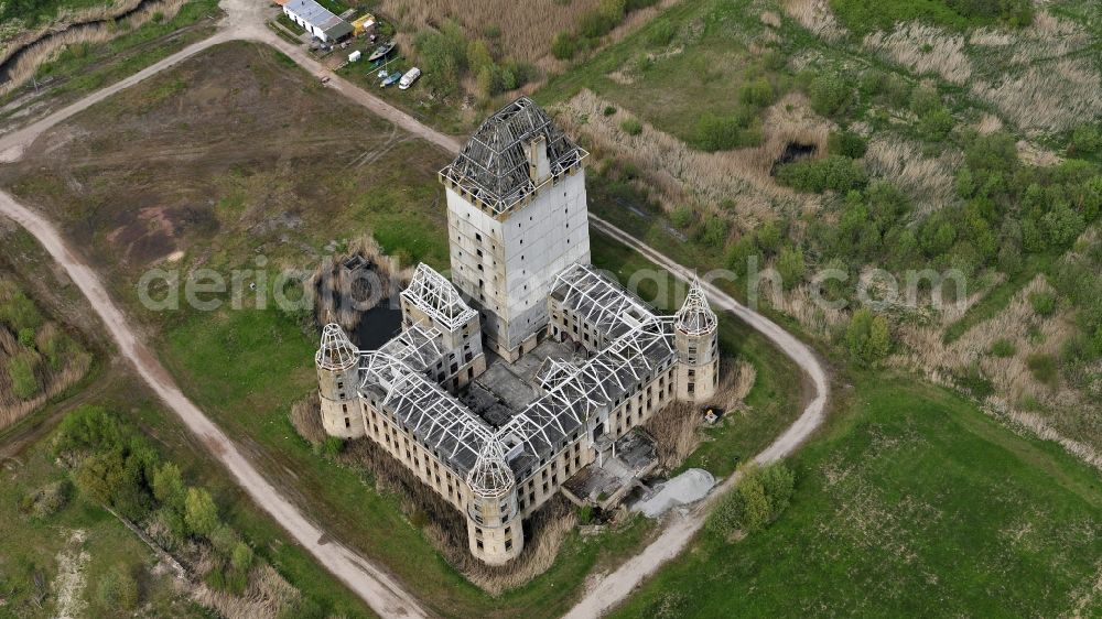 Aerial image Almere - Castle ruins in Almere in Flevoland, Netherlands