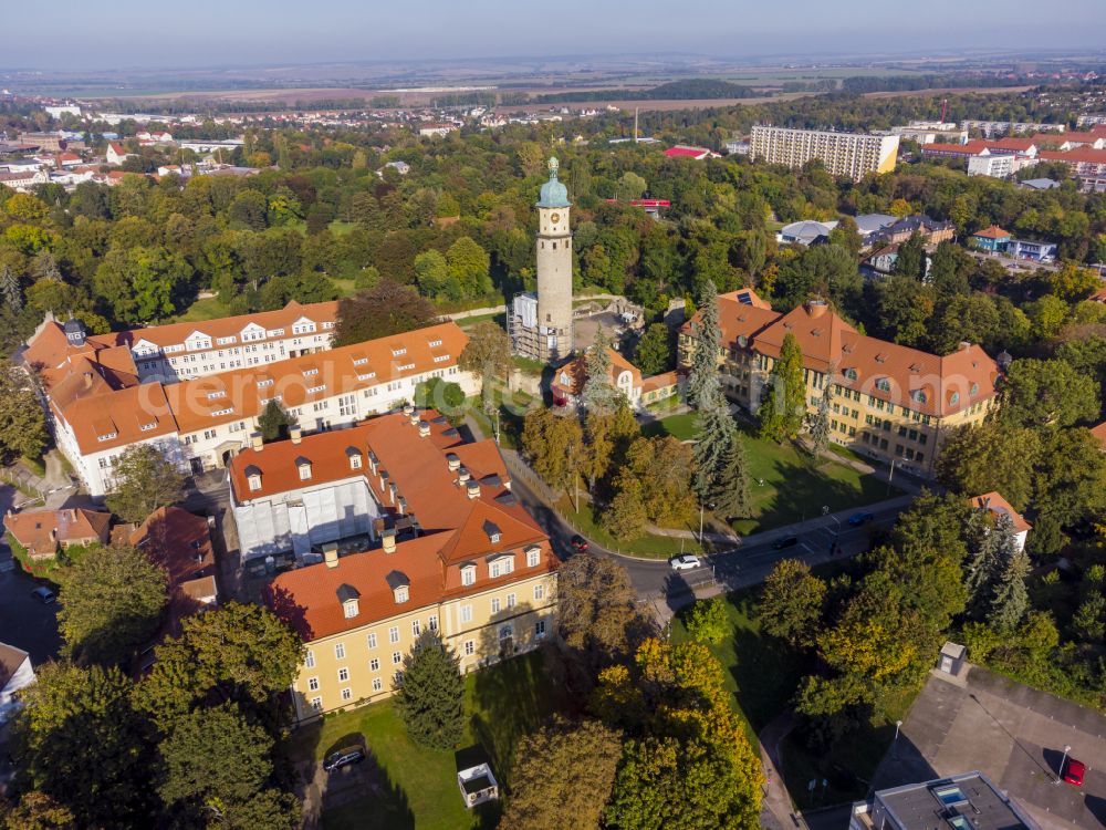 Arnstadt from the bird's eye view: The Renaissance castle Neideck is a former moated castle in Arnstadt, Thuringia, Germany