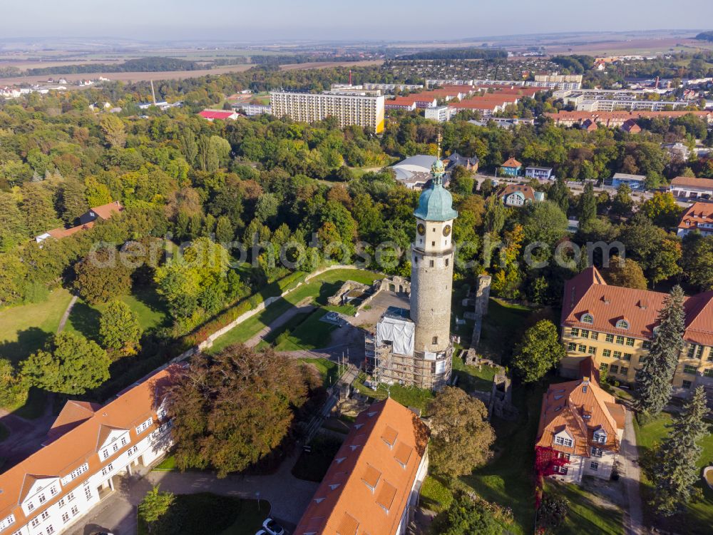 Aerial photograph Arnstadt - The Renaissance castle Neideck is a former moated castle in Arnstadt, Thuringia, Germany