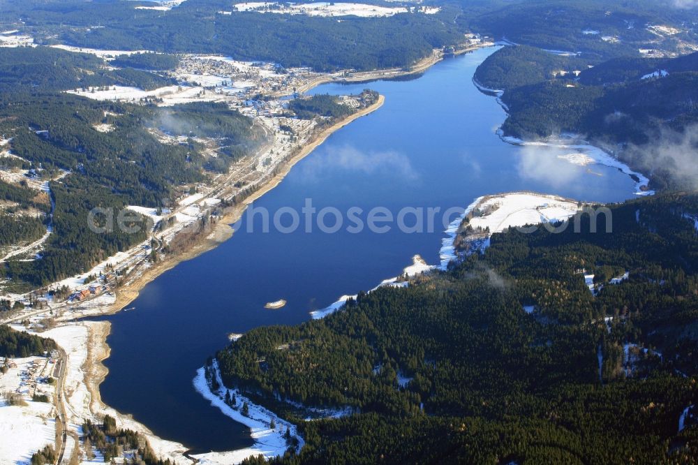 Aerial photograph Schluchsee - Schluchsee in the state of Baden-Wuerttemberg is the largest lake in the Black Forest