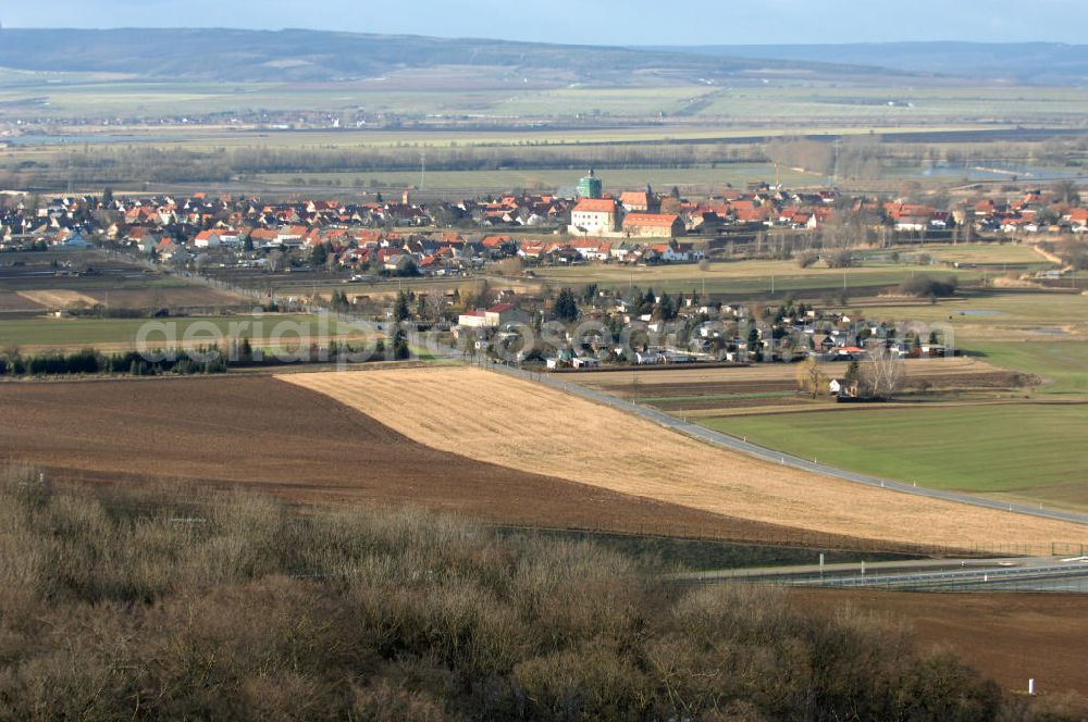 Oberheldrungen from above - Blick auf den Schmücketunnel im Bereich der neuen Trassenführung der Autobahn A71 südwestlich von Harras / Oberheldrungen in Thüringen nach der Verkehrsfreigabe. SCHÜßLER PLAN, BARESEL; KUNZ Bau; HERMANN KIRCHNER Bauunternehmung GmbH in Projektdurchführung durch die DEGES Deutsche Einheit Fernstraßenplanungs- und -bau GmbH.View of the Schmücketunnel in the new route of the A71 motorway southwest of Harass / Oberheldrungen in Thuringia after the opening to traffic.