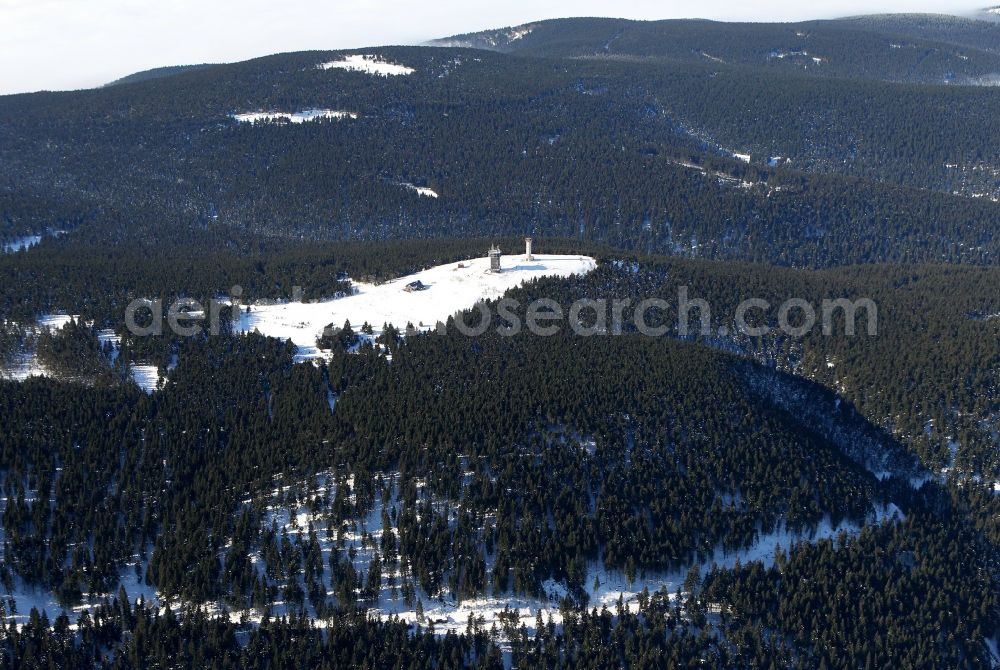 Aerial photograph Gehlberg - Schneekopf (978 m above sea level. NHN) in Gehlberg in Thuringian Ilm-Kreis