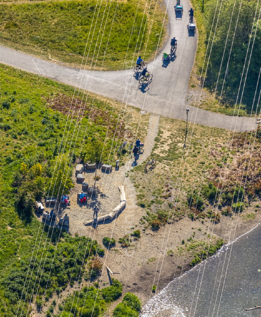 Aerial image Bruchhausen - Current route of the power lines and pylons in Bruchhausen in the state North Rhine-Westphalia, Germany