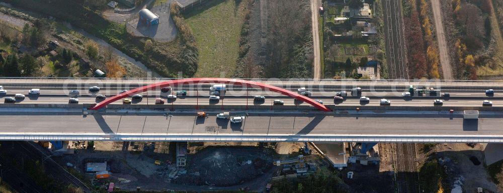 Aerial image Dortmund - View of the bridge Schnettkerbruecke in Dortmund in the state North Rhine-Westphalia