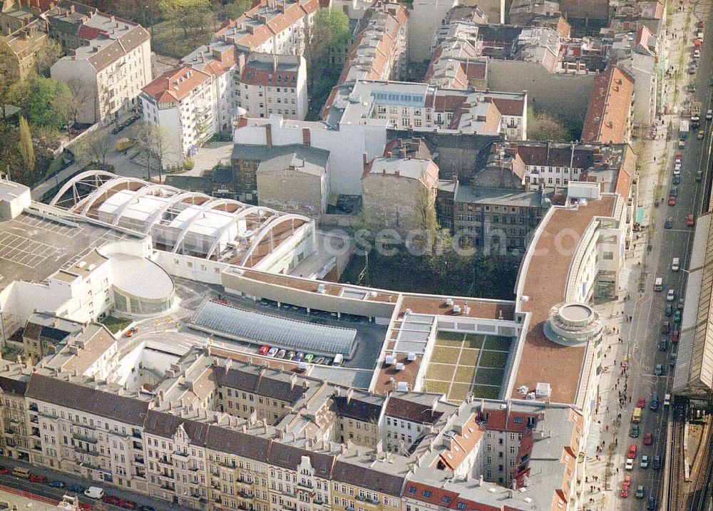 Aerial image Berlin - Prenzlauer-Berg - Schönhauser Allee Arcaden am S-Bhf. Schönhauser Alle in Berlin Prenzlauer Berg.