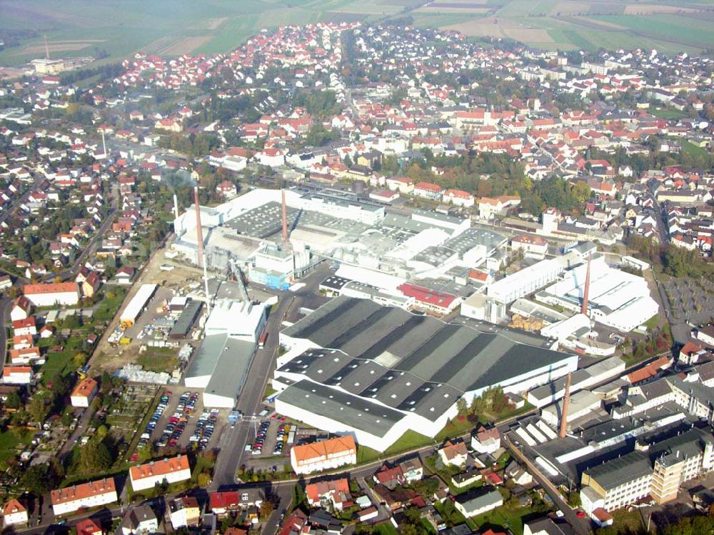 Aerial photograph Mitterteich - Das Gelände der Schott - Rohrglas GmbH Mitterteich. Erich-Schott-Strasse 14, 95666 Mitterteich, Deutschland, +49 (0)9633/80-0, +49 (0)9633/80-614, info.rohrglas@schott.com