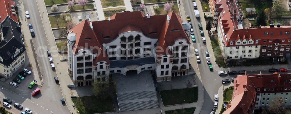 Erfurt from the bird's eye view: School of Gutenberg - Gymnasium Erfurt in Thuringia