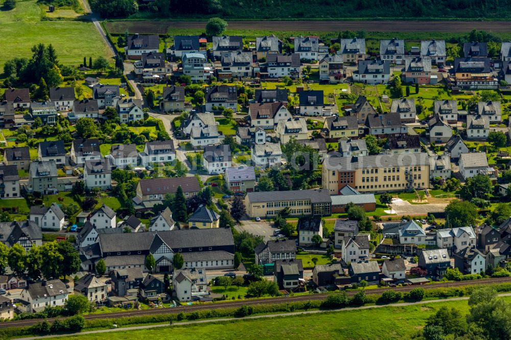 Bestwig from above - School building of the Andreas-Schule Zum Ostenberg in Bestwig in the state North Rhine-Westphalia, Germany