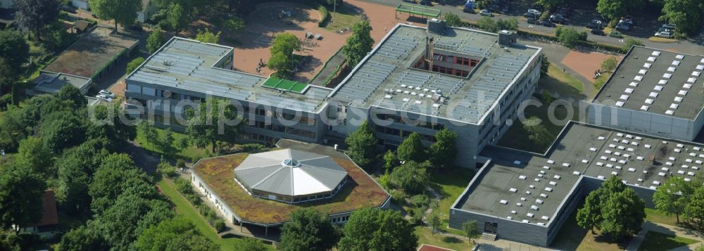 Aerial photograph Gütersloh - School building of the Anne-Frank-Schule in Guetersloh in the state North Rhine-Westphalia