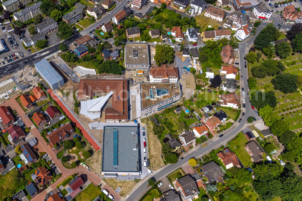 Aerial photograph Hamm - School building of the Arnold-Freymuth-Gesamtschule of Stadt Hamm An der Falkschule in the district Herringen in Hamm in the state North Rhine-Westphalia, Germany