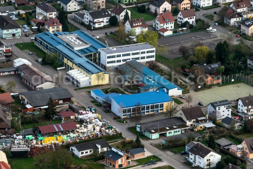 Ettenheim from the bird's eye view: School building of the August Ruf Bildungszentrum in Ettenheim in the state Baden-Wuerttemberg, Germany