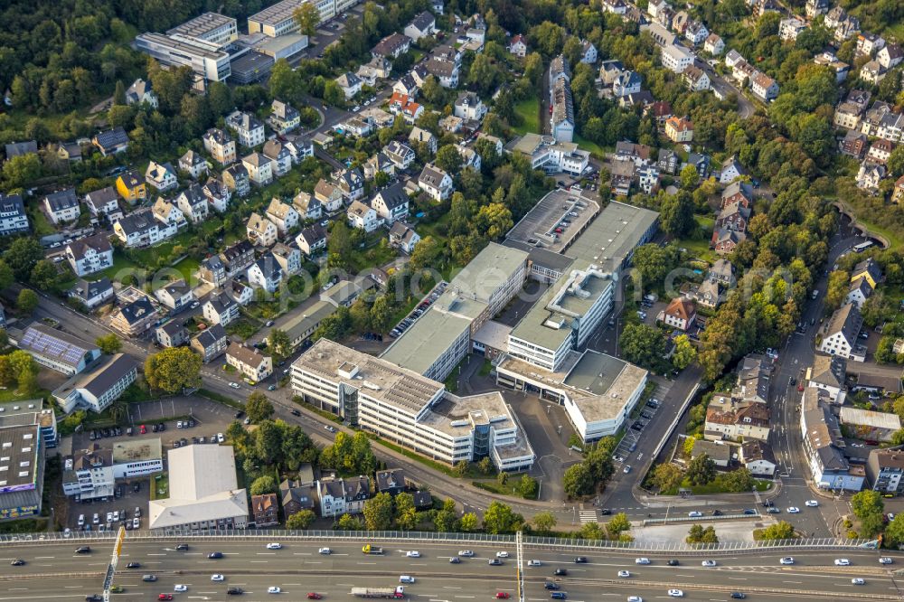 Siegen from the bird's eye view: School building of the vocational college technology in Siegen in the state North Rhine-Westphalia