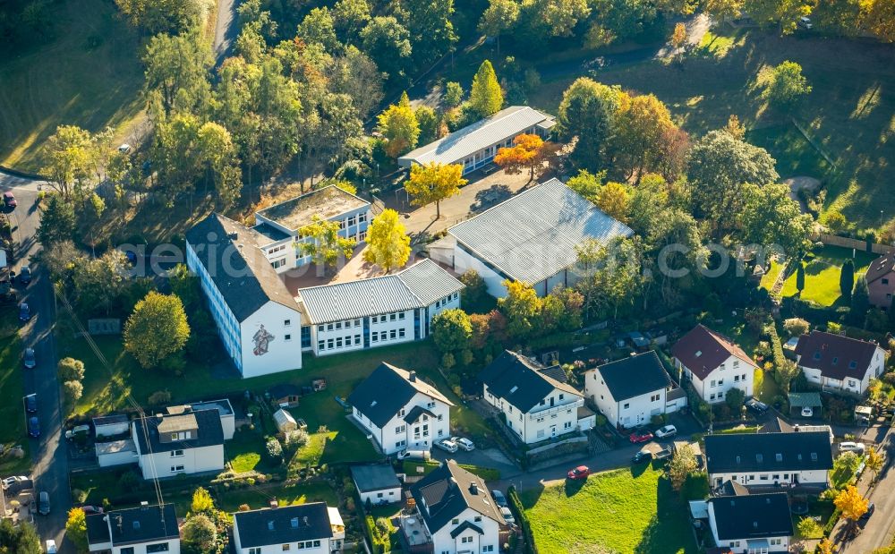 Aerial image Siegen - School building of the Birlenbacher school in Siegen in the state North Rhine-Westphalia