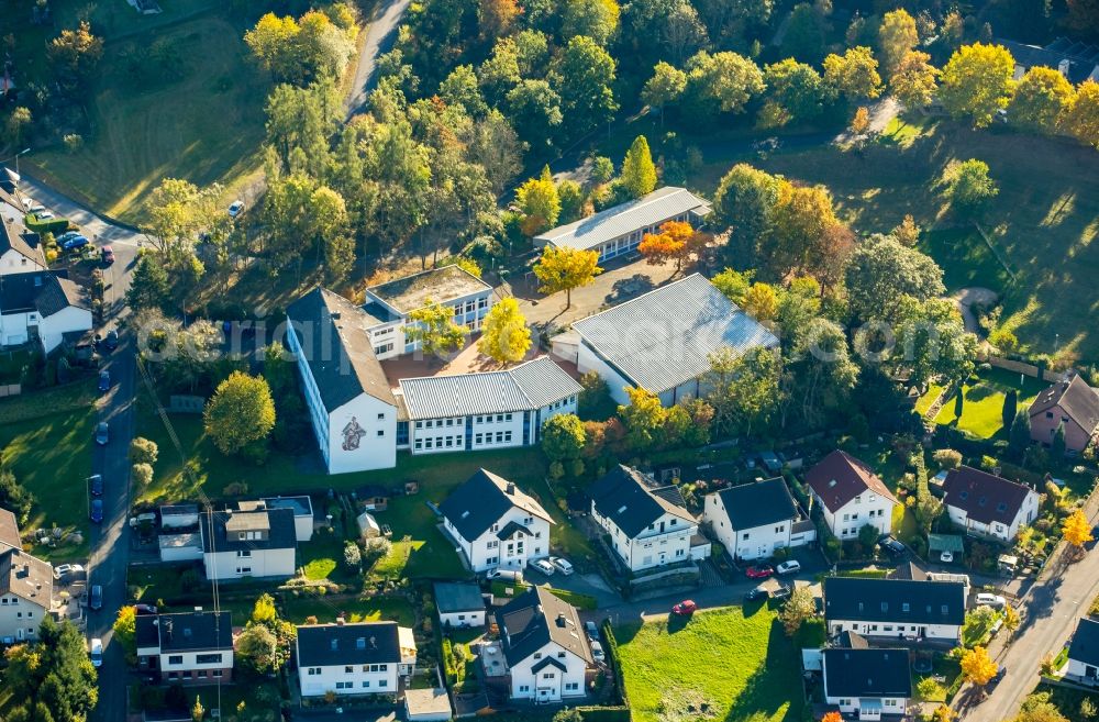 Aerial photograph Siegen - School building of the Birlenbacher school in Siegen in the state North Rhine-Westphalia