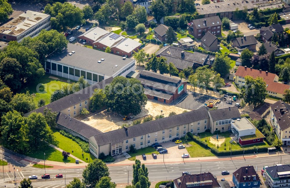 Hamm from above - School building of the Bodelschwingschule on street Liebfrauenweg - Am Beisenkamp in Hamm at Ruhrgebiet in the state North Rhine-Westphalia, Germany