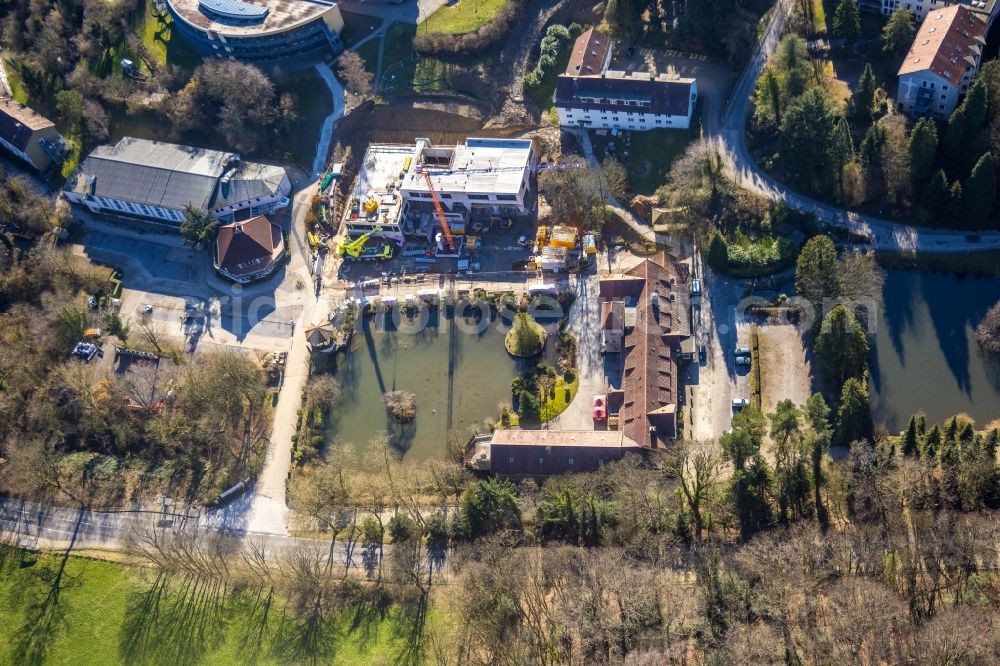 Velbert from the bird's eye view: School building of the Christliche Gesamtschule Bleibergquelle on Bleibergstrasse in Velbert in the state North Rhine-Westphalia, Germany