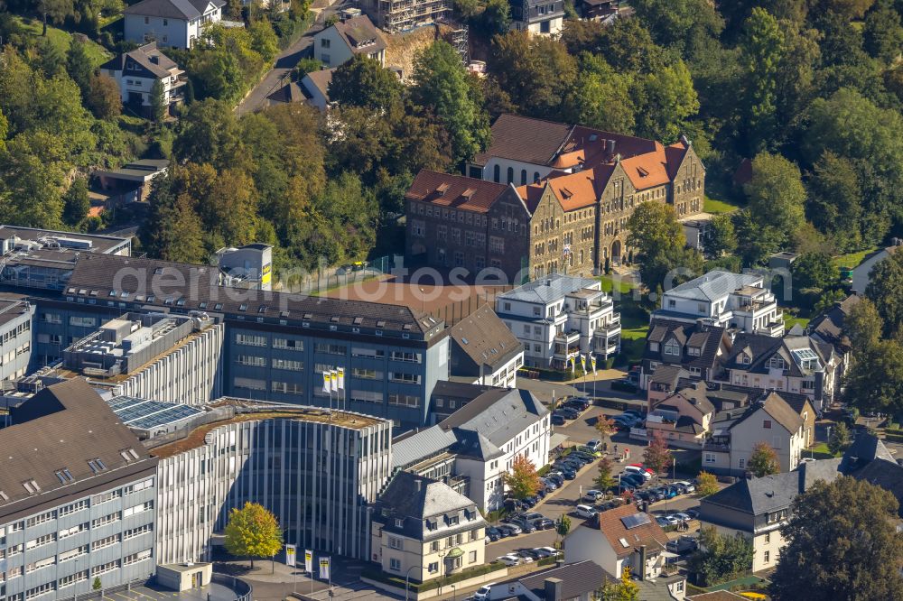 Aerial photograph Attendorn - School building of the Collegium Bernardinum of Erzbischoefliches Internat fuer Jungen on Nordwall in Attendorn in the state North Rhine-Westphalia, Germany