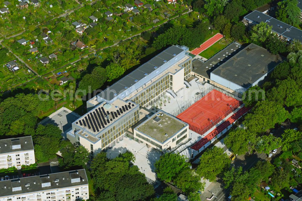 Aerial photograph Köln - School building of the Dreikoenigsgymnasium on street Escher Strasse in the district Bilderstoeckchen in Cologne in the state North Rhine-Westphalia, Germany