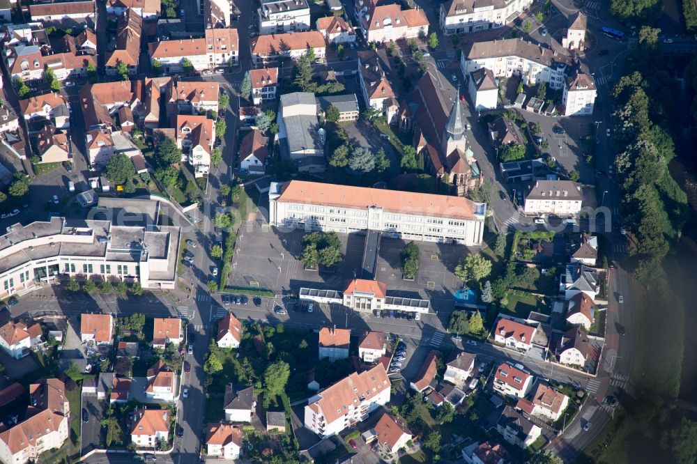 Haguenau from the bird's eye view: School building of the Ecole Saint Nicolas in Haguenau in Grand Est, France