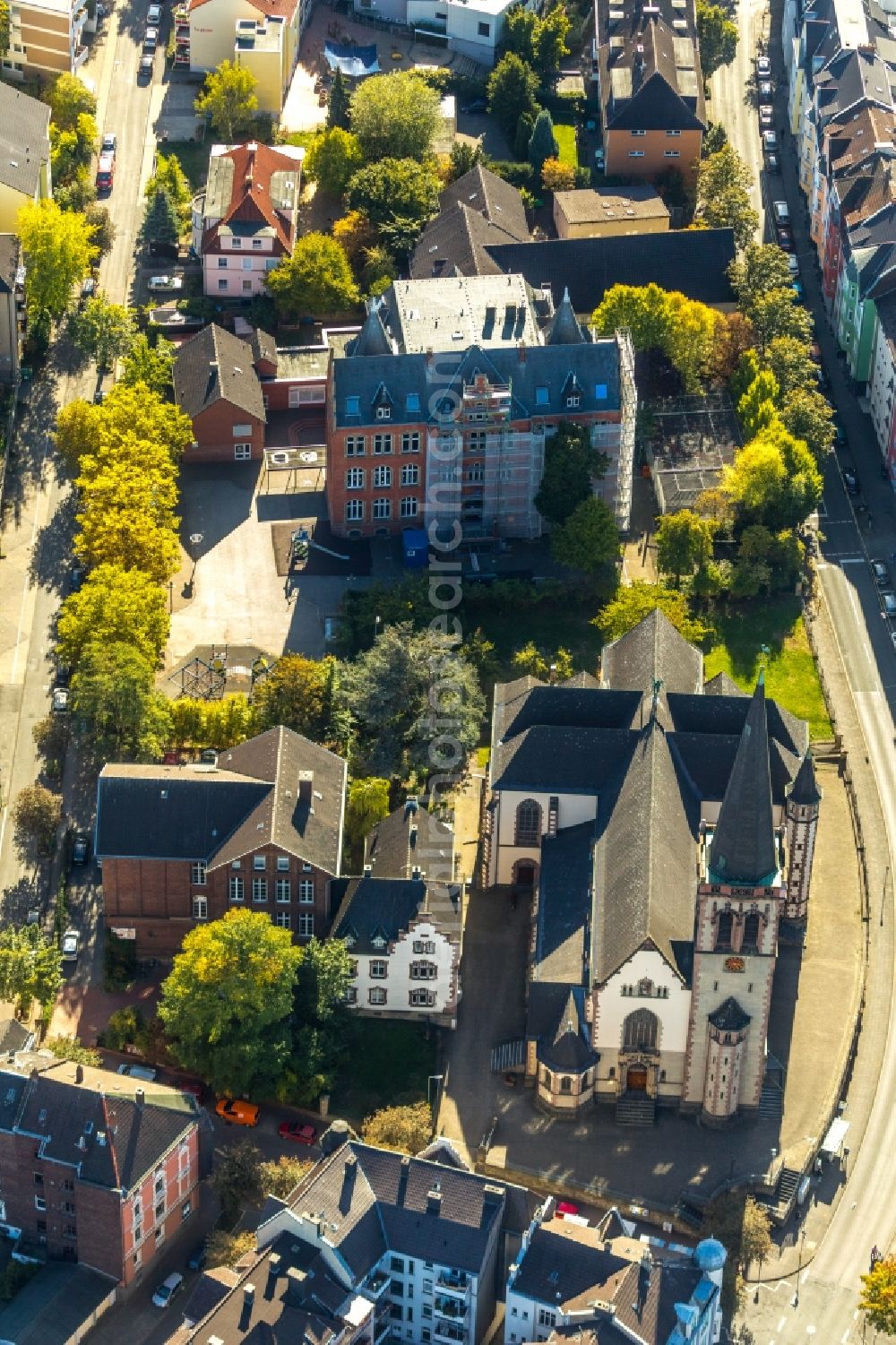 Aerial photograph Hagen - School building of the Emil-Schumacher-Schule in Hagen in the state North Rhine-Westphalia, Germany