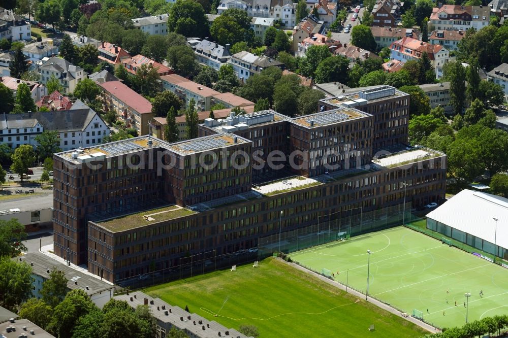 Frankfurt am Main from the bird's eye view: School building of the Frankfurt School of Finance & Management on Adickesallee in Frankfurt in the state Hesse, Germany