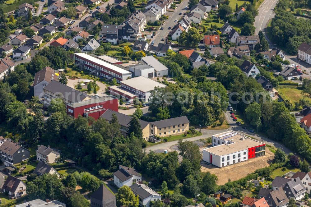 Aerial image Arnsberg - School buildings of the Franz-Joseph-Koch-Schule HSK Foerofschule fuer and of Schule Mariannhill in Arnsberg in the state North Rhine-Westphalia, Germany