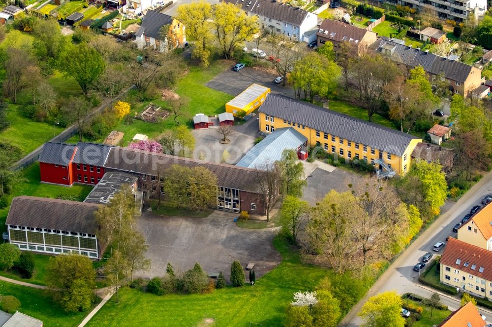 Aerial photograph Hamm - School building of the Erich Kaestner school in the Hamm-Heessen district of Hamm in the state of North Rhine-Westphalia