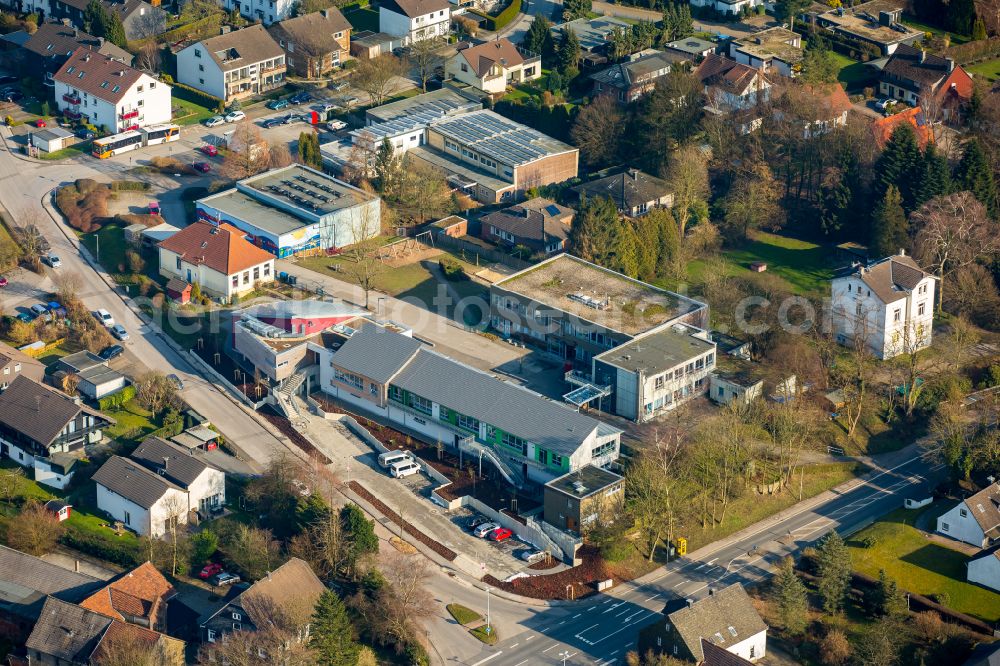 Aerial image Hiddinghausen - School building of the special school on street Langenbruchstrasse in Hiddinghausen in the state of North Rhine-Westphalia, Germany