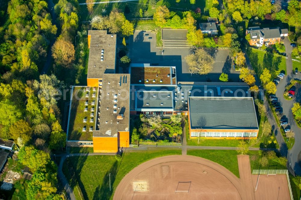 Aerial photograph Hamm - School building of the Galilei Gymnasium secondary school in the district of Bockum-Hoevel in Hamm in the state of North Rhine-Westphalia