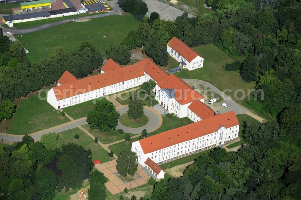 Güstrow from the bird's eye view: School building of the school for the deaf in Guestrow in the state Mecklenburg - Western Pomerania