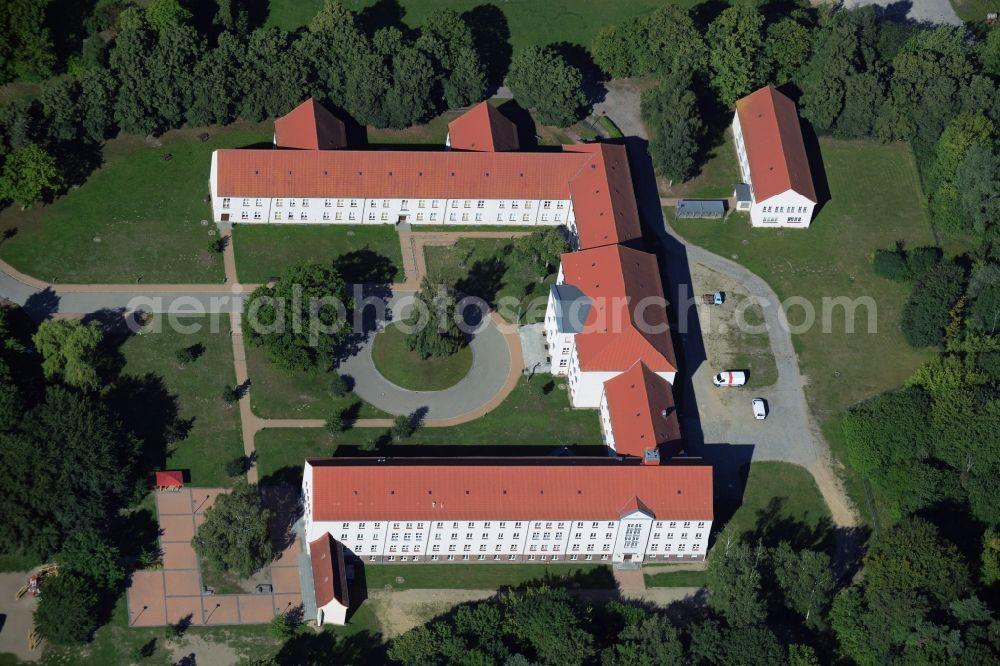 Aerial photograph Güstrow - School building of the school for the deaf in Guestrow in the state Mecklenburg - Western Pomerania