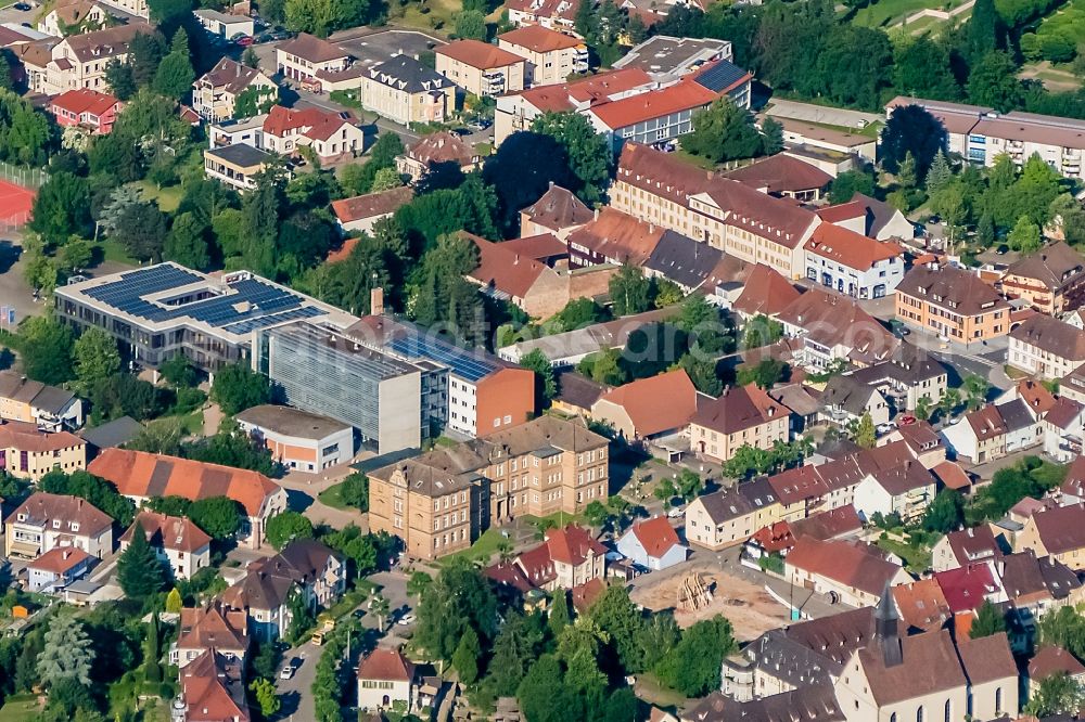 Kenzingen from above - School building of the Kenzingen in Kenzingen in the state Baden-Wuerttemberg, Germany