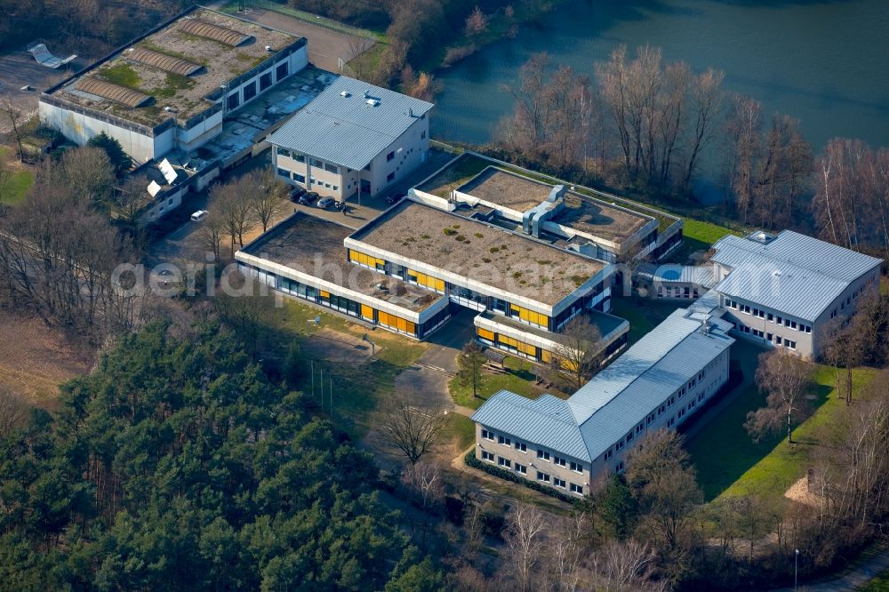 Isselburg from above - School building of the Gemeinschaftshauptschule secondary school in Isselburg in the state of North Rhine-Westphalia