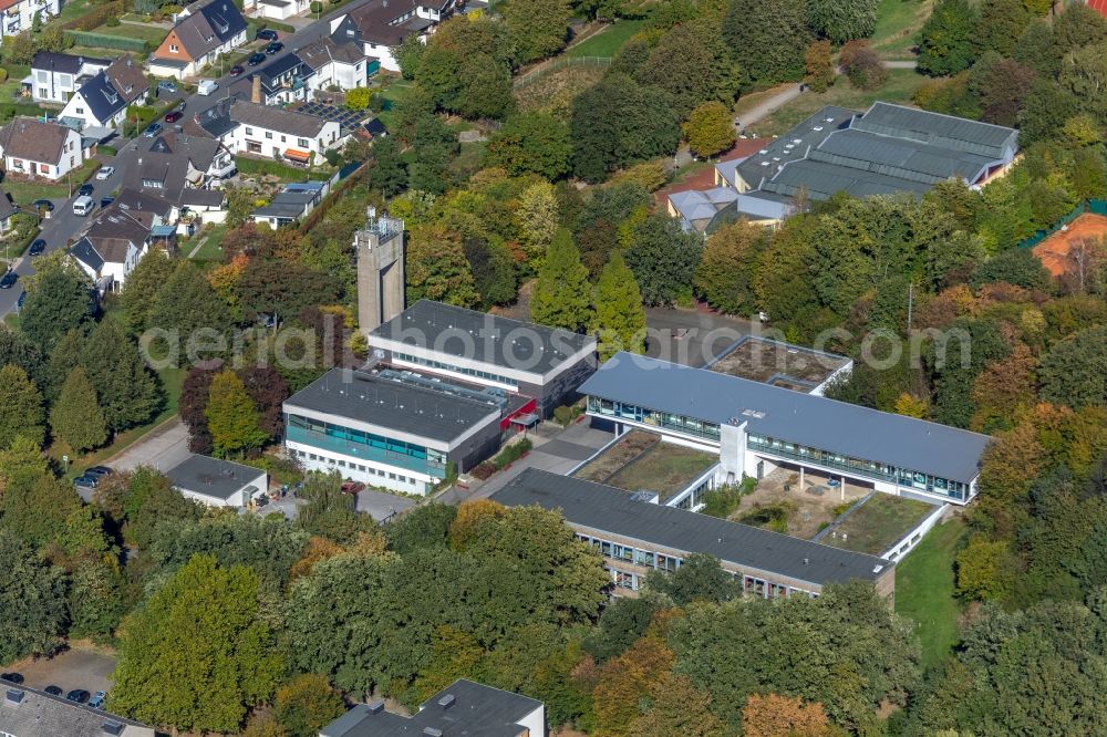 Hagen from above - School building of the Gemeinschaftshauptschule Vorhalle on Vossacker in Hagen in the state North Rhine-Westphalia, Germany