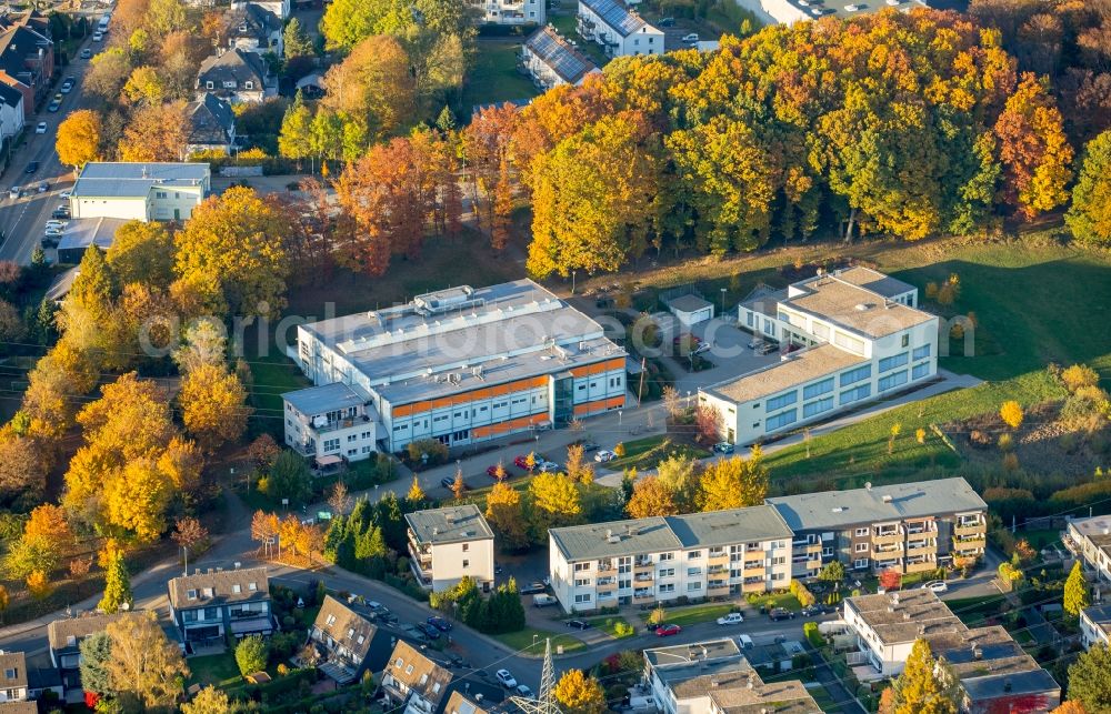 Wetter (Ruhr) from the bird's eye view: School building of the Georg-Mueller-Gesamtschule at the Genossenschaftsweg in Wetter (Ruhr) in the state North Rhine-Westphalia