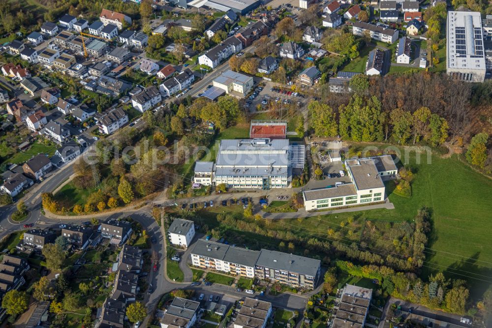 Aerial photograph Wetter (Ruhr) - School building of the Georg-Mueller-Gesamtschule at the Genossenschaftsweg in Wetter (Ruhr) in the state North Rhine-Westphalia