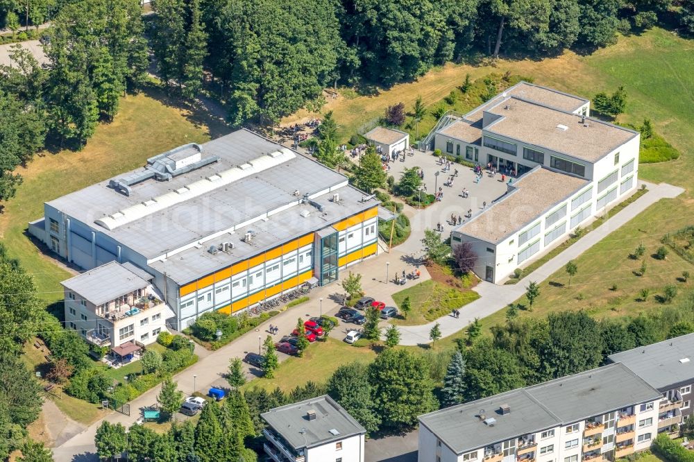 Aerial photograph Wetter (Ruhr) - School building of the Georg-Mueller-Schule on Genossenschaftsweg in Wetter (Ruhr) in the state North Rhine-Westphalia, Germany