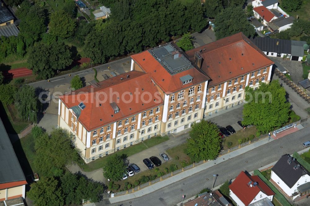 Aerial photograph Taucha - School building of the Geschwister-Scholl-Gymnasium in Taucha in the state Saxony