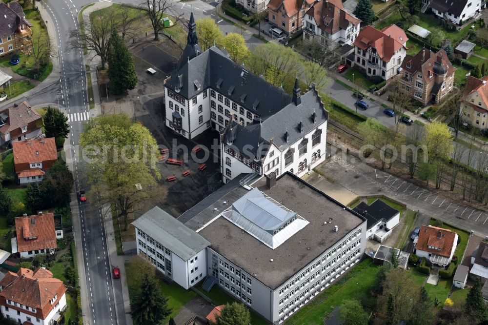 Einbeck from the bird's eye view: School building of the Goetheschule on Schuetzenstrasse in Einbeck in the state Lower Saxony