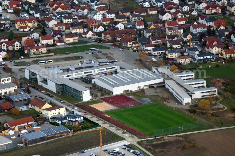 Beilngries from the bird's eye view: School building of the Grundschule Beilngries on Sandstrasse in Beilngries in the state Bavaria, Germany