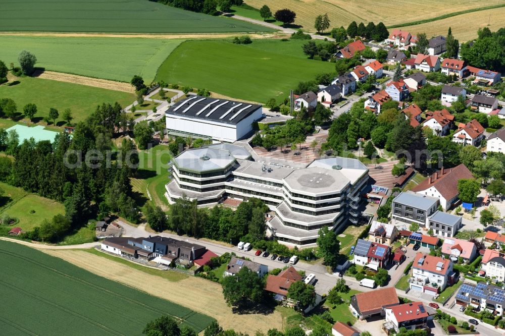 Aerial photograph Markt Indersdorf - School building of the Grandschule Markt Inofsdorf and of Mittelschule Markt Inofsdorf in Markt Indersdorf in the state Bavaria, Germany