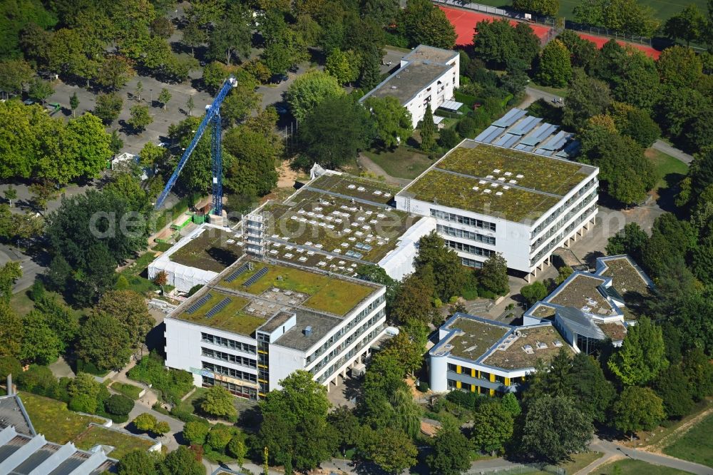 Bietigheim-Bissingen from the bird's eye view: School building of the Gymnasium I on Ellentalstrasse in Bietigheim-Bissingen in the state Baden-Wuerttemberg, Germany