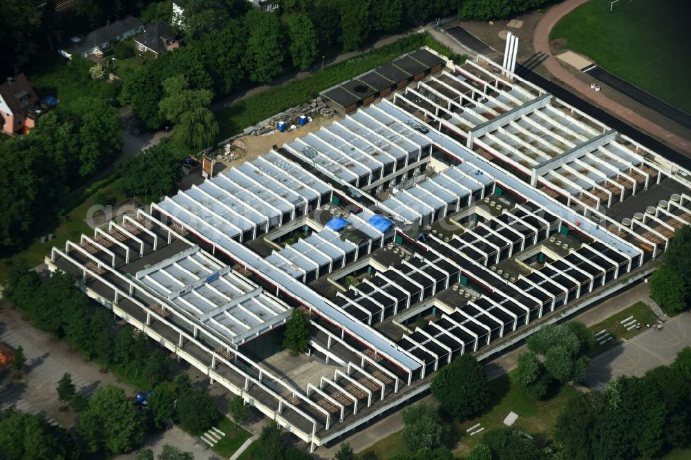 Aerial image Hamburg - School building of the Christianeum on Otto-Ernst-Strasse in Hamburg