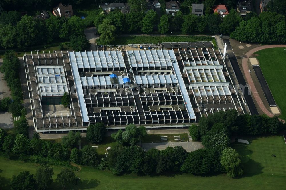 Aerial image Hamburg - School building of the Christianeum on Otto-Ernst-Strasse in Hamburg