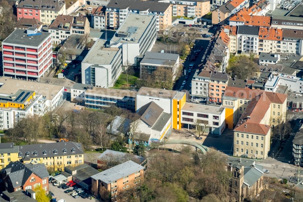 Aerial image Hagen - School building of the Fichte-Gymnasium Hagen in the district Dahl in Hagen in the state North Rhine-Westphalia