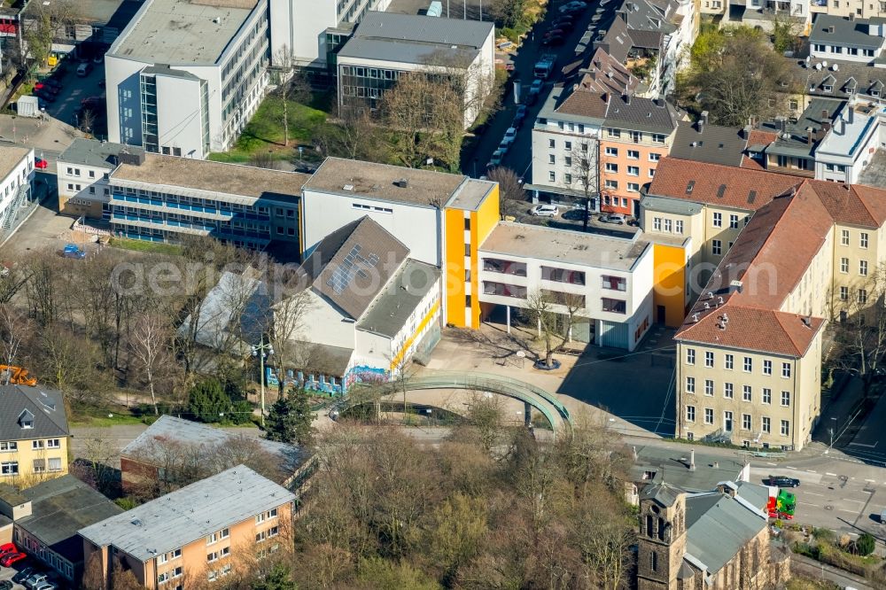 Hagen from above - School building of the Fichte-Gymnasium Hagen in the district Dahl in Hagen in the state North Rhine-Westphalia