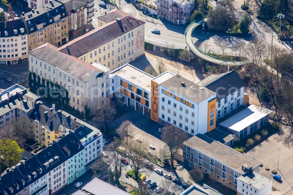 Aerial image Hagen - School building of the Fichte-Gymnasium Hagen in the district Dahl in Hagen in the state North Rhine-Westphalia