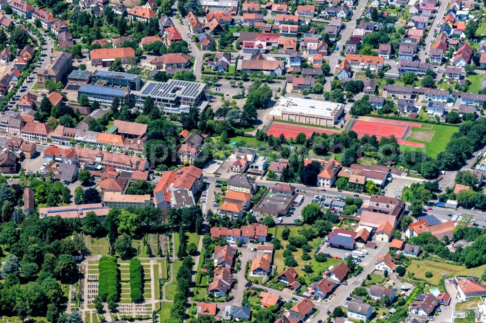 Kenzingen from above - School building of the Kenzingen in Kenzingen in the state Baden-Wurttemberg, Germany