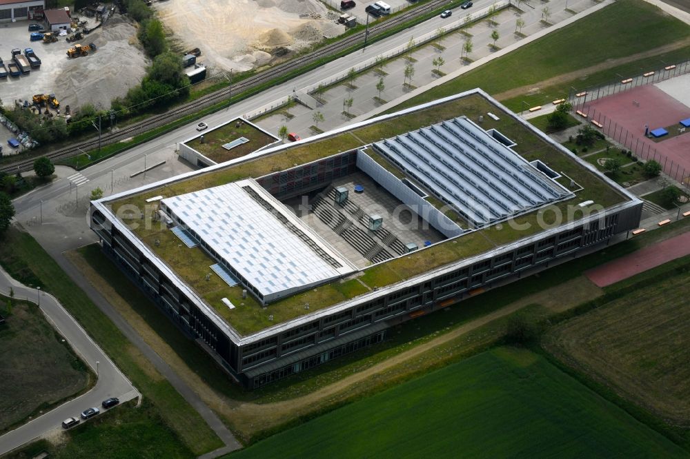 Aerial photograph Markt Indersdorf - School building of the Gymnasium Markt Indersdorf on Arnbacher Strasse in Markt Indersdorf in the state Bavaria, Germany